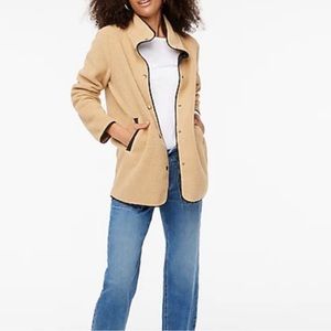 NWOT J. Crew Factory piped Sherpa coat